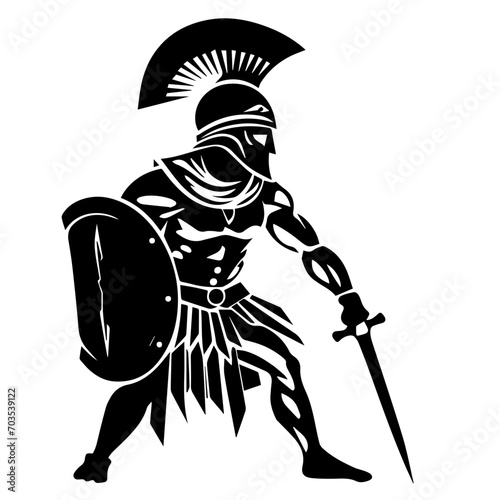 Ancient Greek Warrior Vector