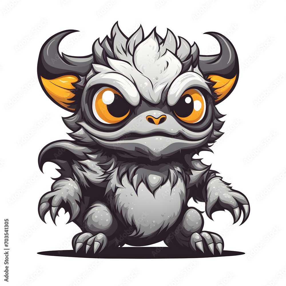 Fototapeta premium Mutant Monster Illustration with Transparent Background for Sticker