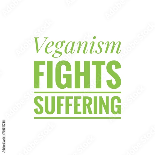 Vegan quote illustration design