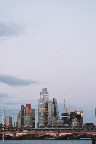 Skyline and modern financial buildings