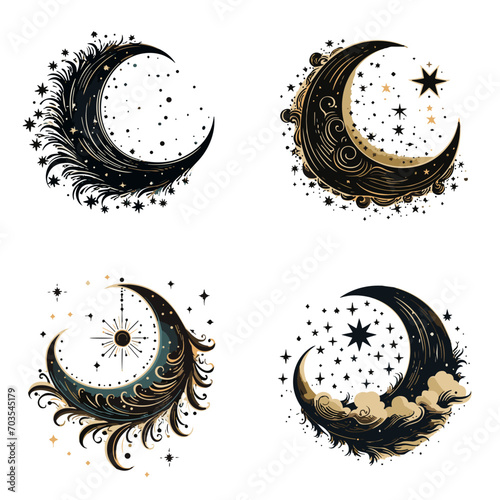 Moon svg, moon png, summer clipart, clipart, moon illustration, palm, tree, beach, tropical, vector, summer, illustration, island, silhouette, sea, sun, nature, travel, ocean, sunset, design, sky, lan