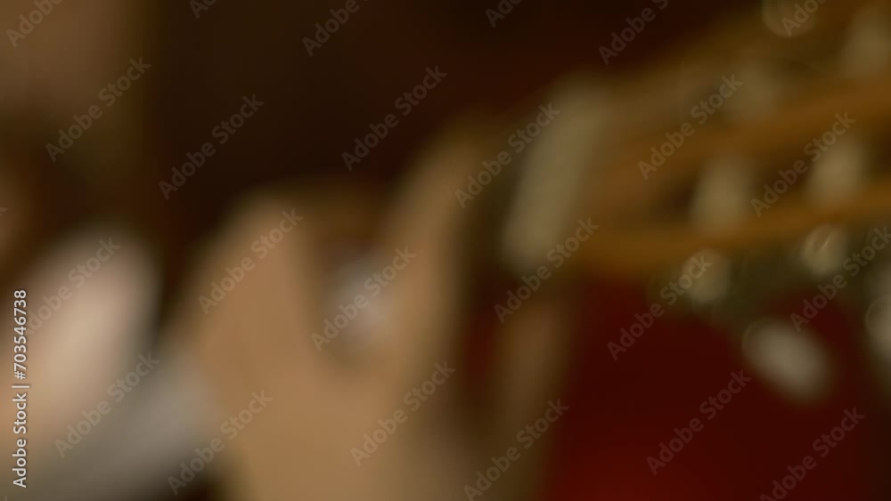 Defocused background, shot of a female teen hand with guitar. Musician playing the guitar at studio background 4K . Close up, copy space
Defocused background, shot of a female teen hand with guitar. Musician playing the guitar at studio background 4K . Close up, copy space