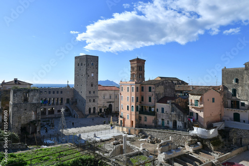 Tableau sur toile The village of Terracina, Italy.