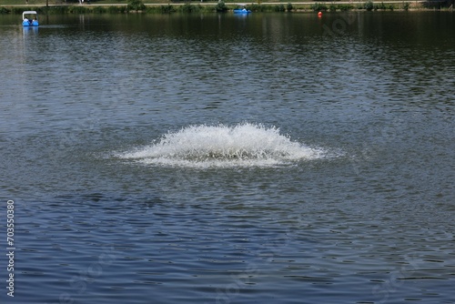 Blick auf den Aasee im Zentrum der Stadt Münster in Nordrhein-Westfalen 