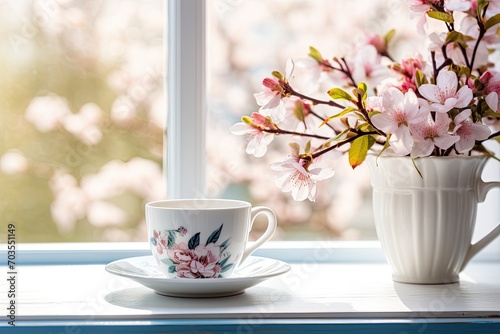 Beautiful Cup of Tea with F...