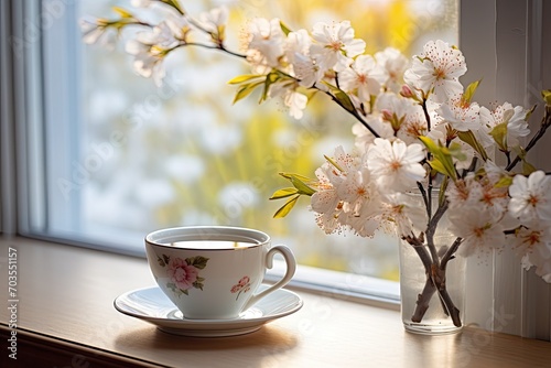 Beautiful Cup of Tea with F...