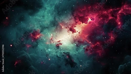Galaxy and Nebula. Abstract space background. Endless universe with stars and galaxies in outer space. Cosmos art. Motion design. photo