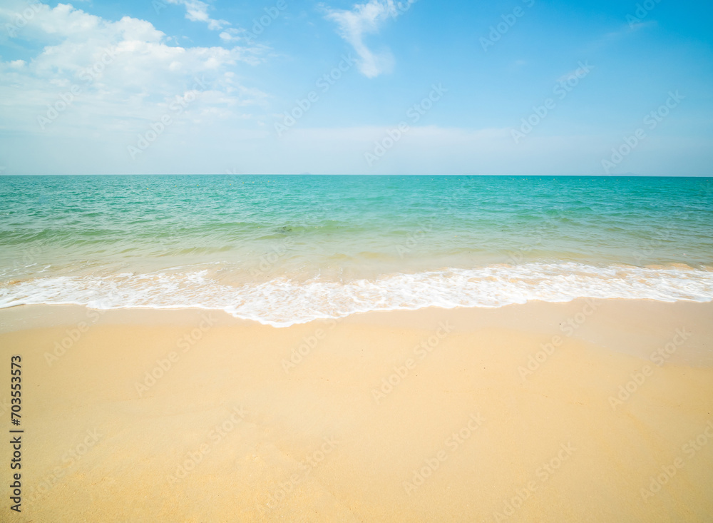 Beautiful horizon Landscape summer panorama front view point tropical sea beach white sand clean and blue sky background calm Nature ocean Beautiful wave water travel at Sai Kaew Beach thailand Beautiful horizon Landscape summer panorama front view point tropical sea beach white sand clean and blue sky background calm Nature ocean Beautiful wave water travel at Sai Kaew Beach thailand