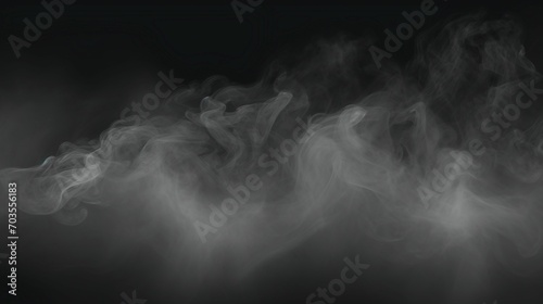 Smoke on a black background. 3d rendering, illustration.