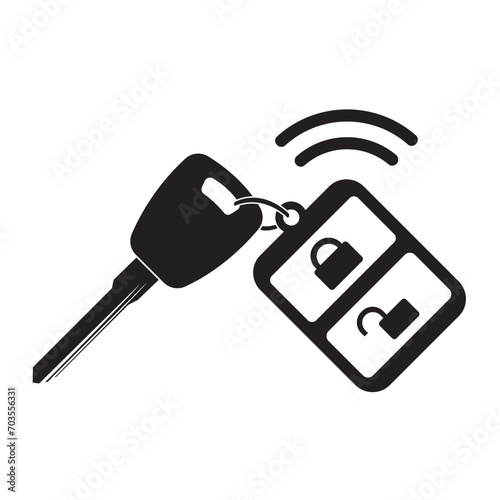 remote control car alarm icon vector illustration design