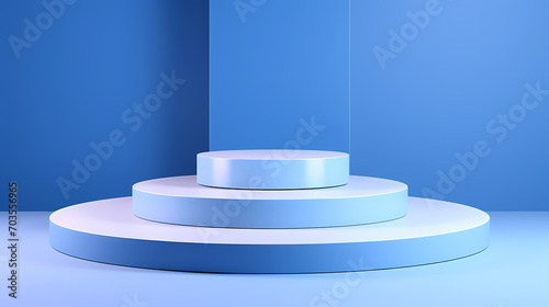 Simple product booth, podium, stage, product commercial photography background, cosmetics booth, 3D rendering © ting