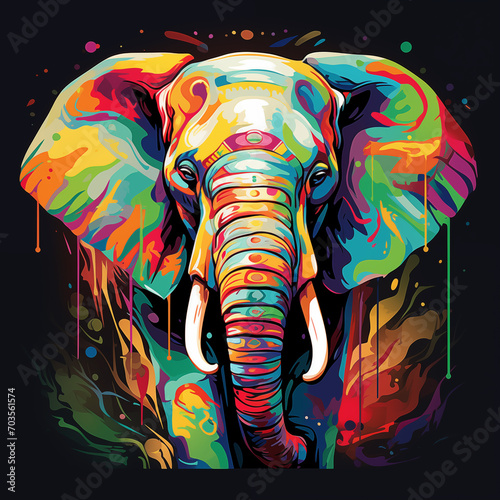 Beautiful Elephant With Vibrant Face Paint