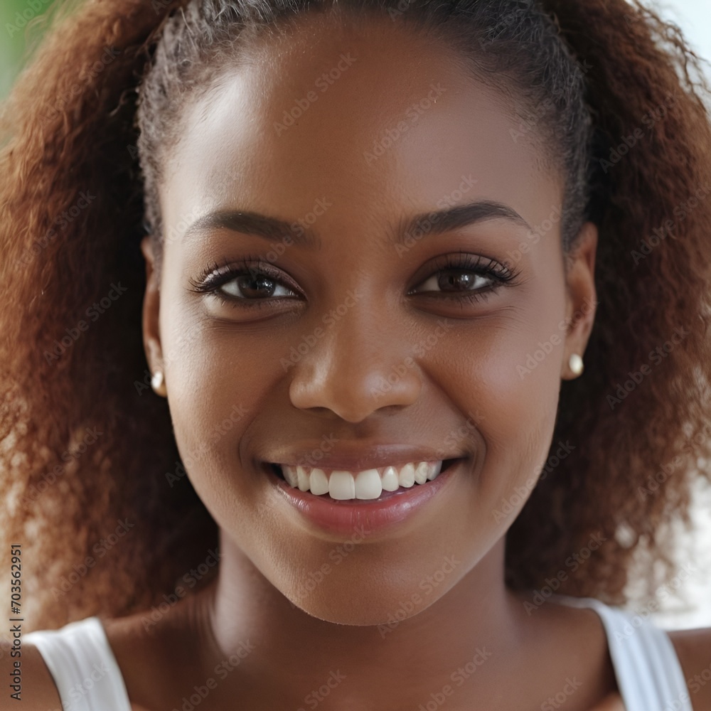portrait of young happy black woman looks in camera, skin care beauty, skincare cosmetics, dental concept isolated over white background portrait of young happy black woman looks in camera, skin care beauty, skincare cosmetics, dental concept isolated over white background