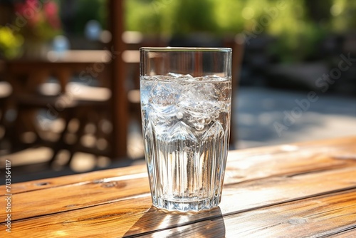 Ice Water Elegance: A Chilled Glass of Purity