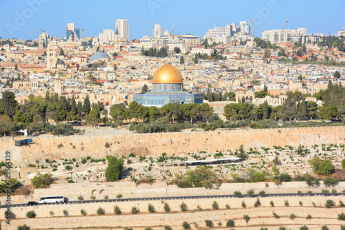 Temple Mount known as the the Noble Sanctuary of Jerusalem located in the Old City of Jerusalem Israel, is one of the most important religious sites in the world.
