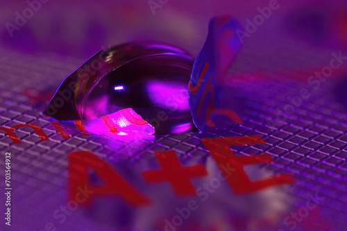 Vitamin A + E single capsule. photo