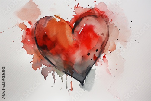 heart made of paint splashes