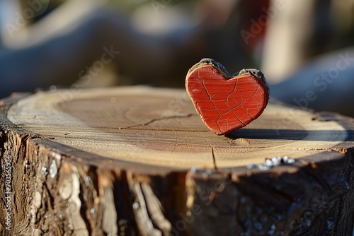 heart on a wooden background
