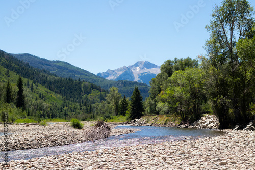 Western Stream in Front of a Mountain