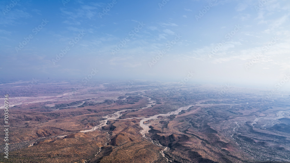 Fototapeta premium Jabal Samhan with majestic mountain range