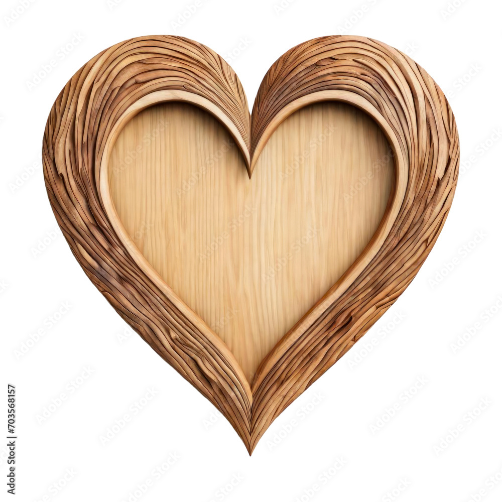 Beautiful isolated wood heart with copy space png file Beautiful isolated wood heart with copy space png file
