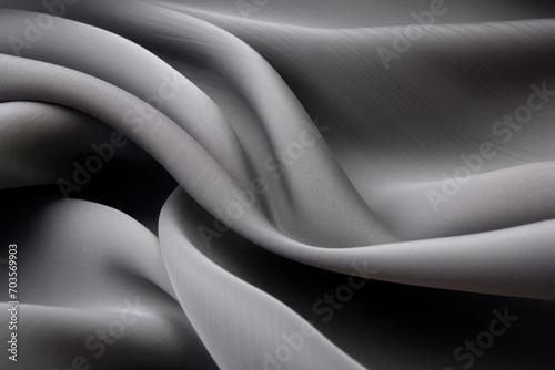 Abstract gray silk fabric with flowing curves., abstract background