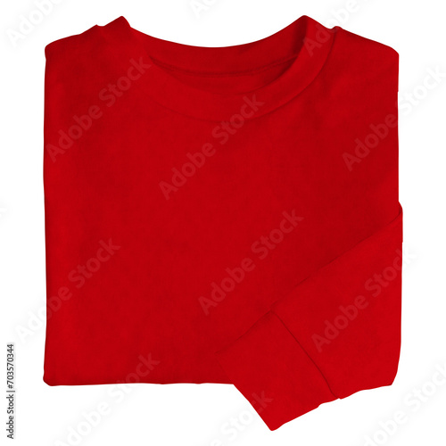 This Folded View Casual Longsleeve Kids T Shirt Mockup In True Red Color, will make your designs stand out and look amazing.