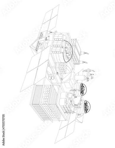 drawing of a space ship