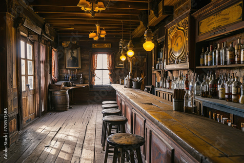 Western saloon interior photo