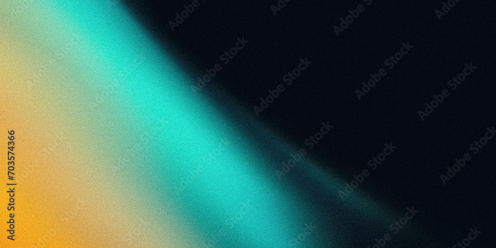 Fototapeta premium Abstract teal orange black grainy gradient wave background noise texture banner poster backdrop header cover design