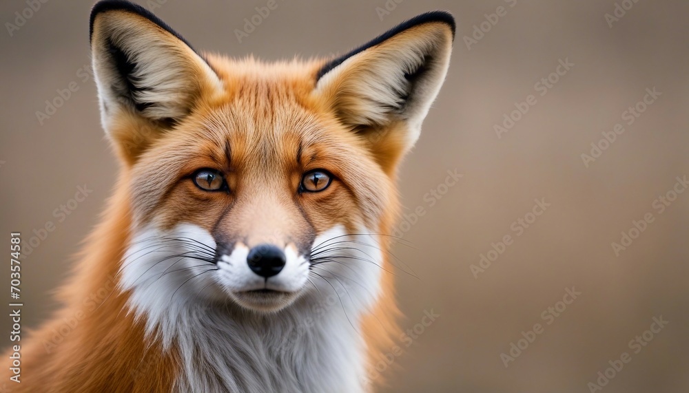 Close-up of a red fox, Vulpes vulpes. Close-up of a red fox, Vulpes vulpes.