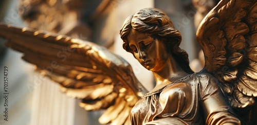 a statue of an angel with wings © progressman