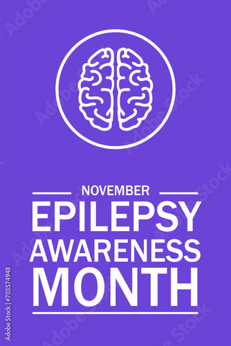 Epilepsy Awareness Month Concept. Observed annually in November.