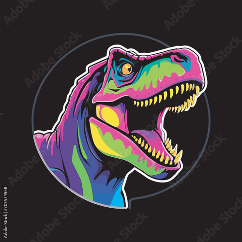 tyrannosaurus rex dinosaur vector illustration