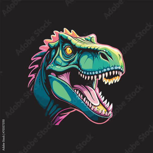 tyrannosaurus rex dinosaur vector illustration © Rizaldy