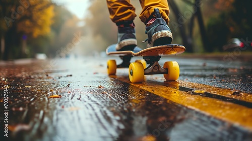 a person riding a skateboard photo
