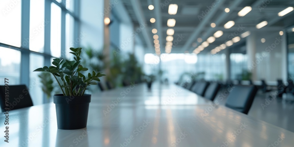 Blurred background of empty modern office space Blurred background of empty modern office space