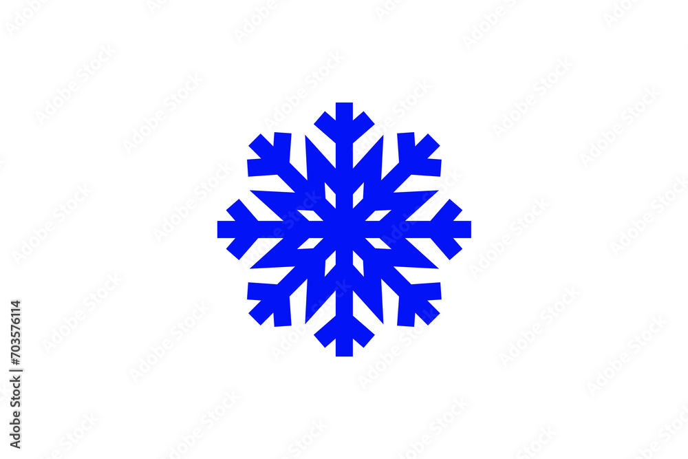 snowflake illustration isolated on white. Vector illustration in flat style design. snowflake illustration isolated on white. Vector illustration in flat style design.