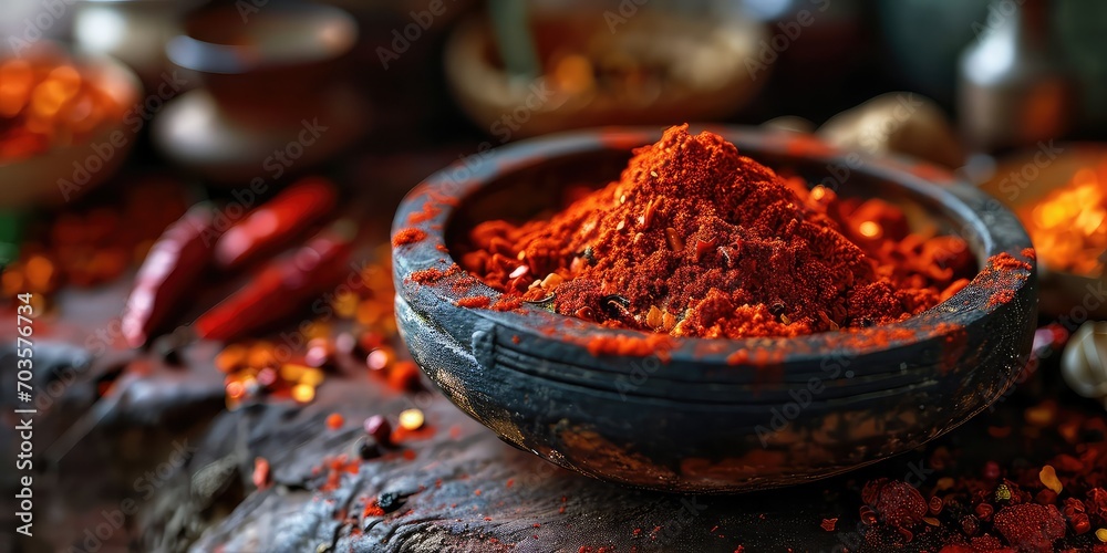 Dishes with Red Chilli Powder Culinary Delights, A Visual Journey