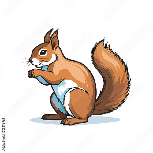 cute squirrel vector illustration