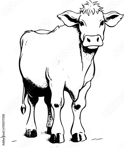 Cute Cows, Comic, Malbuch, Kinderillustration, Kühe
