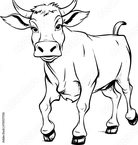Cute Cows, Comic, Malbuch, Kinderillustration, Kühe
