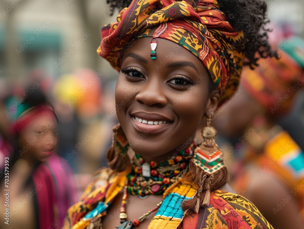 Vibrant and colourful image from Black History Month parades 