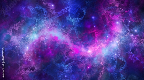 Blue Azure Pink Purple Magenta Nebula Space Abstract Wallpaper, Atmospheric Ambience © Psykromia
