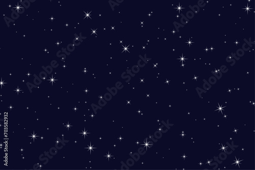 Seamless star night background. Vector illustration