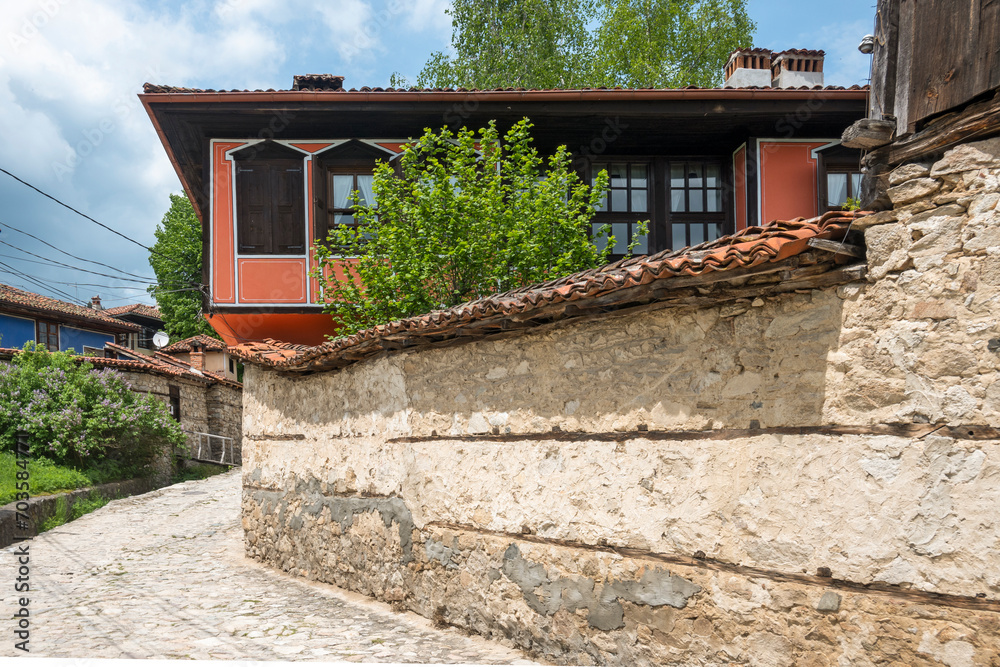 Typical Street and old houses in Koprivshtitsa, Bulgaria Typical Street and old houses in Koprivshtitsa, Bulgaria