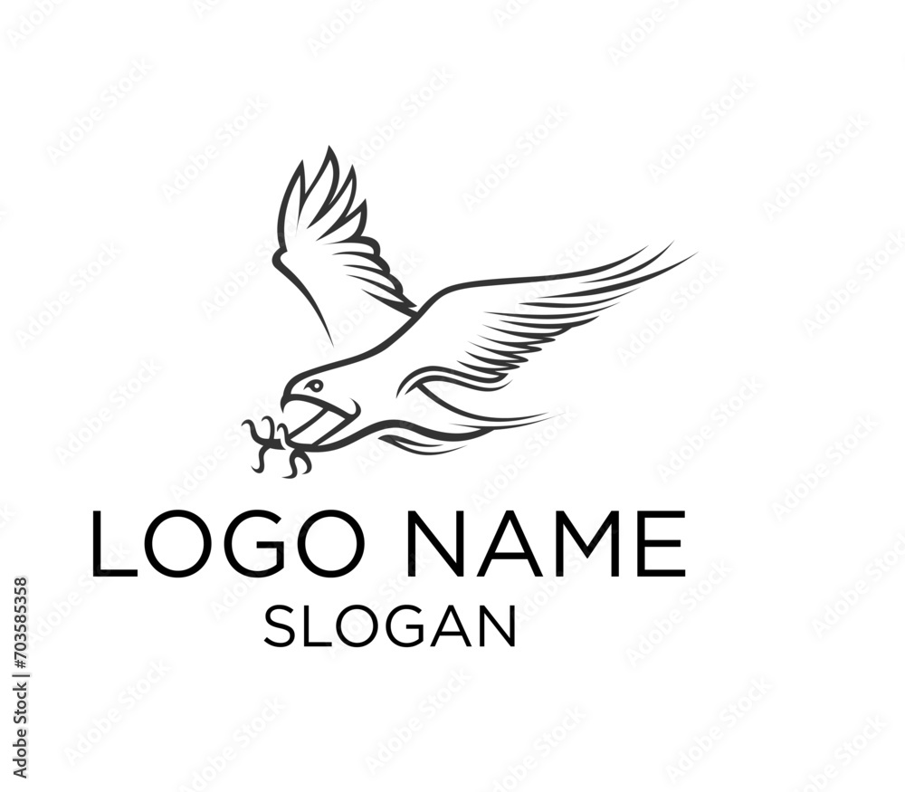 Obraz premium pounce flying eagle logo