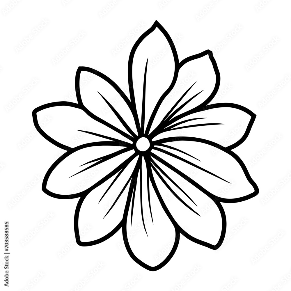 Hand drawn simple flower illustration Hand drawn simple flower illustration