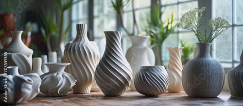 Vase made using advanced printing technology in the industrial revolution.