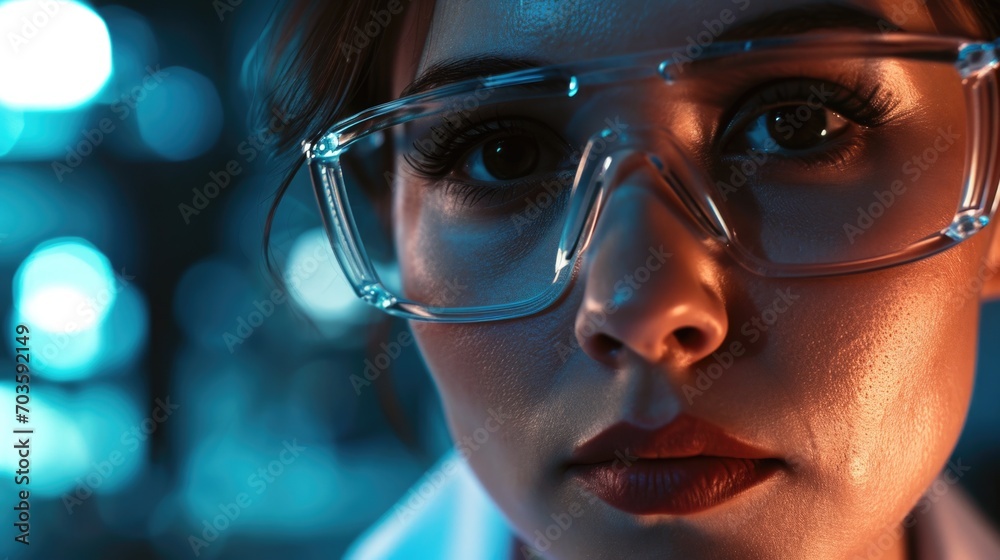 A detailed shot of a person wearing glasses. This image can be used to portray intelligence, professionalism, or a focused individual. A detailed shot of a person wearing glasses. This image can be used to portray intelligence, professionalism, or a focused individual.